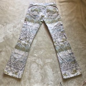 RARE Earl Jean Vintage Low Rise Flare Unique Print Jeans Size 26
